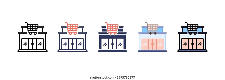 Supermarket Multi Style Icon Set