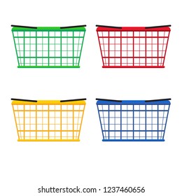 Supermarket basket  on white background vector illustration

