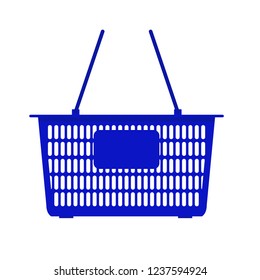 Supermarket basket  on white background vector illustration
