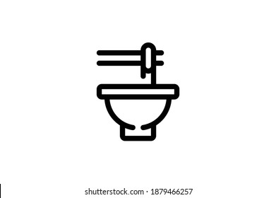 Supermarket Outline Icon - Noodle