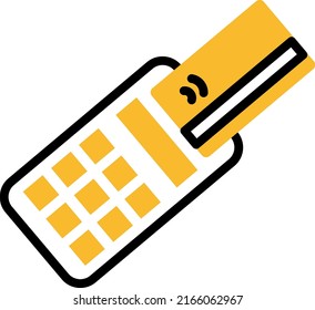 Pago de supermercados, ilustración, vector sobre fondo blanco.