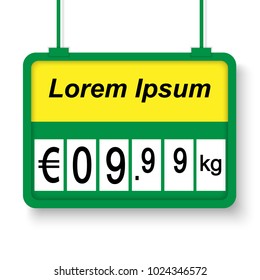 supermarket price label