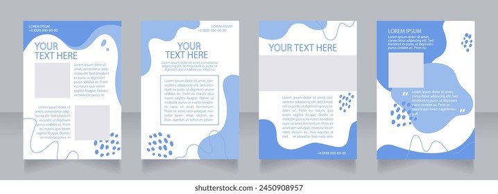 Supermarket promotional blank brochure layout design. Shopping benefits. Vertical poster template set with empty copy space for text. Premade corporate reports collection. Editable flyer paper pages