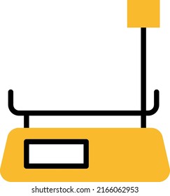 Supermarket scale, illustration, vector on a white background.