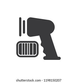 Supermarket scanner vector icon 