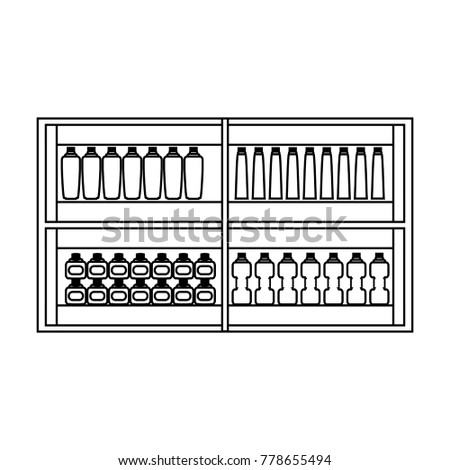 supermarket shef with icon over white background vector illustration