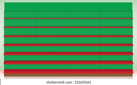 Supermarket Shelf for Christmas event. Vector. illustration 
