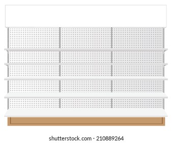 Supermarket shelf. Vector. illustration 