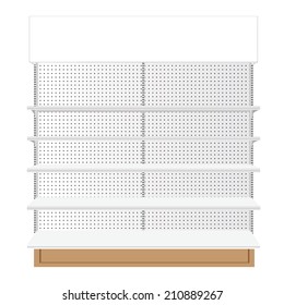 Supermarket shelf. Vector. illustration 