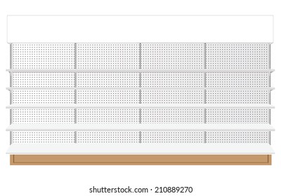 Supermarket shelf. Vector. illustration 