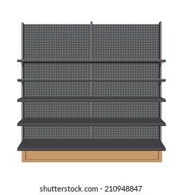 Supermarket shelf. Vector. illustration  