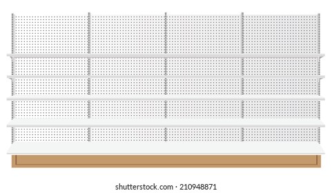 Supermarket shelf. Vector. illustration  