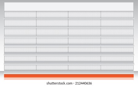 Supermarket shelf. Vector. illustration 