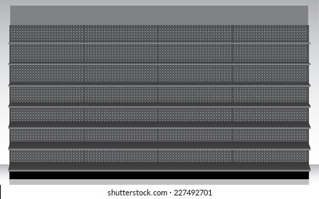 Supermarket shelf. Vector. illustration 