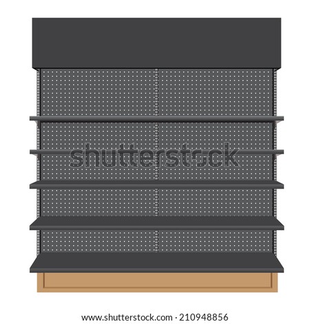 Supermarket shelf. Vector. illustration  