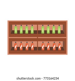 supermarket shelves design concept 