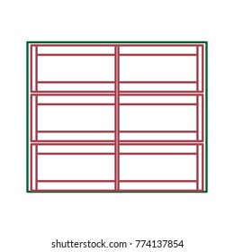 supermarket shelves design concept 