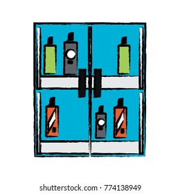 supermarket shelves design concept 
