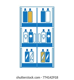 supermarket shelves design concept 