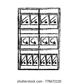 supermarket shelves design concept 