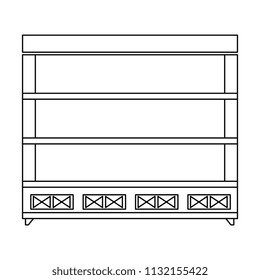 supermarket shelving empty icon