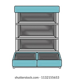 supermarket shelving empty icon