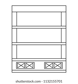 supermarket shelving empty icon