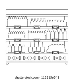 supermarket shelving with housekeeping products