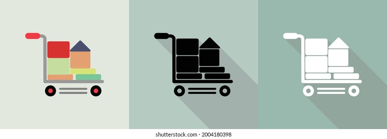 Supermarket shopping cart design, basket used for shopping, flat  illustration design shopping cart, suitable use for shopping, store, online shop, business, application, website, and etc