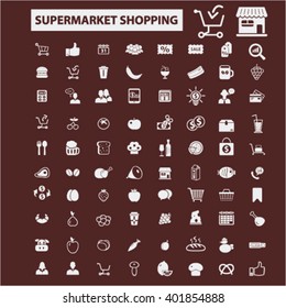 supermarket shopping icons
