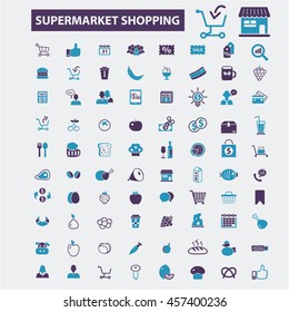 supermarket shopping icons