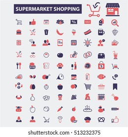 supermarket shopping icons