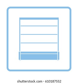 Supermarket showcase icon. Blue frame design. Vector illustration.