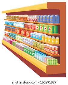 Supermarket. Showcase. vector 