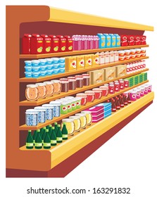 Supermarket. Showcase. vector 