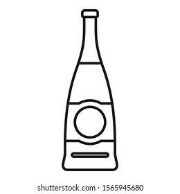 Supermarket soda bottle icon. Outline supermarket soda bottle vector icon for web design isolated on white background