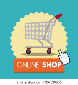 Supermarket store design, vector illustration eps 10.