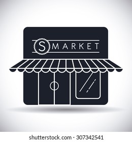 Supermarket store design, vector illustration eps 10.