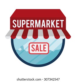 Supermarket store design, vector illustration eps 10.