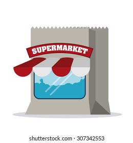 Supermarket store design, vector illustration eps 10.