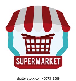 Supermarket store design, vector illustration eps 10.