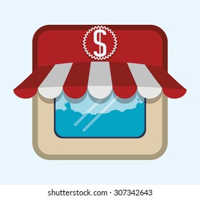 Supermarket store design, vector illustration eps 10.