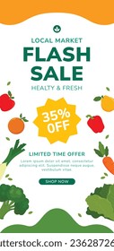 supermarket template. groceries. Grocery store, Shopping, Supermarket, Fresh food, Home delivery, Ordering, Sale concept. vector illustration for poster, banner, flyer, advertising, promo, commercial.