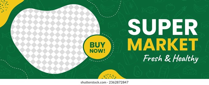 supermarket template. groceries. Grocery store, Shopping, Supermarket, Fresh food, Home delivery, Ordering, Sale concept. vector illustration for poster, banner, flyer, advertising, promo, commercial.