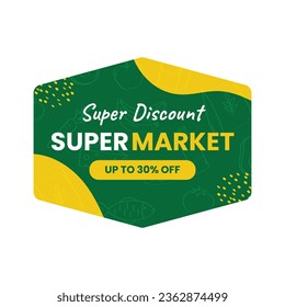 supermarket template. groceries. Grocery store, Shopping, Supermarket, Fresh food, Home delivery, Ordering, Sale concept. vector illustration for poster, Label, Sticker, advertising, promo, commercial