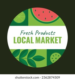 supermarket template. groceries. Grocery store, Shopping, Supermarket, Fresh food, Home delivery, Ordering, Sale concept. vector illustration for poster, Label, Sticker, advertising, promo, commercial