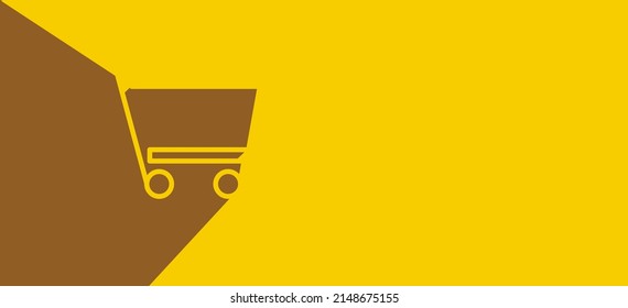 Supermarket trolley background. Shopping cart, online store