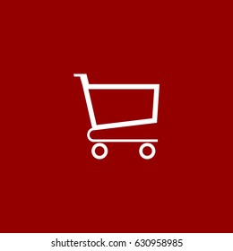 supermarket trolley icon vector