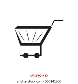 supermarket trolley, icon, vector illustration eps10