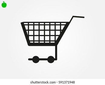 supermarket trolley, icon, vector illustration eps10